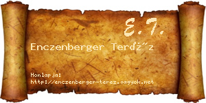 Enczenberger Teréz névjegykártya